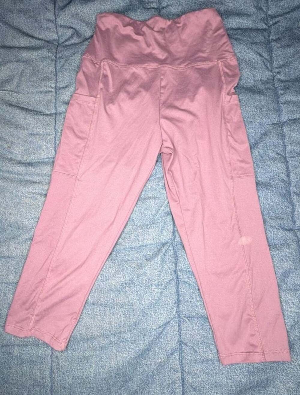 Athletic Works Capri Leggings Size Small-Medium Pink High Waist